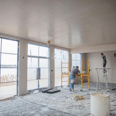 Custom steel wall of windows and doors