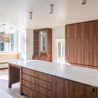 Kitchen island and custom cabinetry