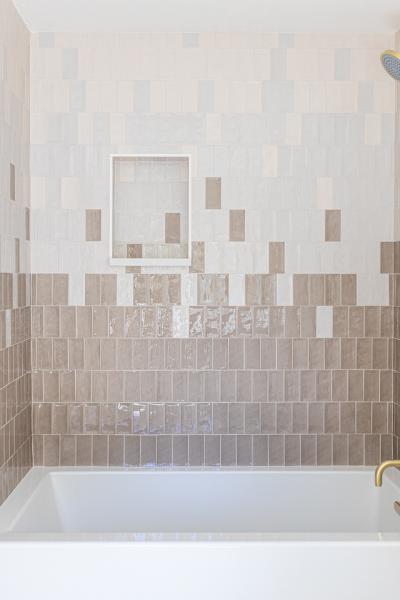 Bathroom shower tile detail